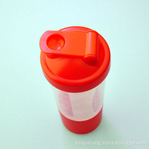 500mL high-quality shaker protein shaker cup with plastic mixer ball, any color
